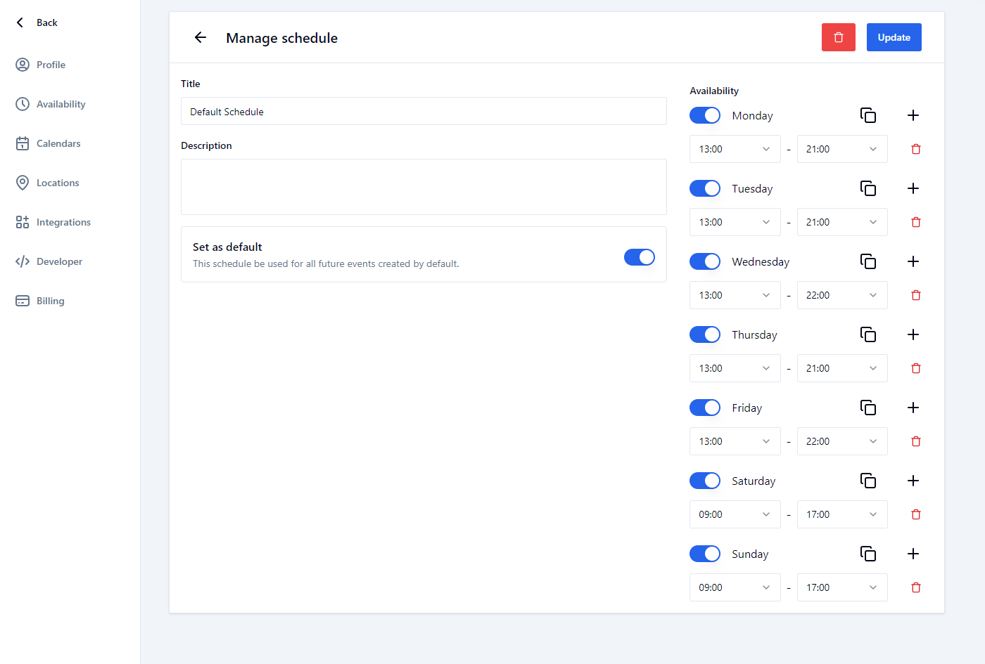 Caldasa Availability