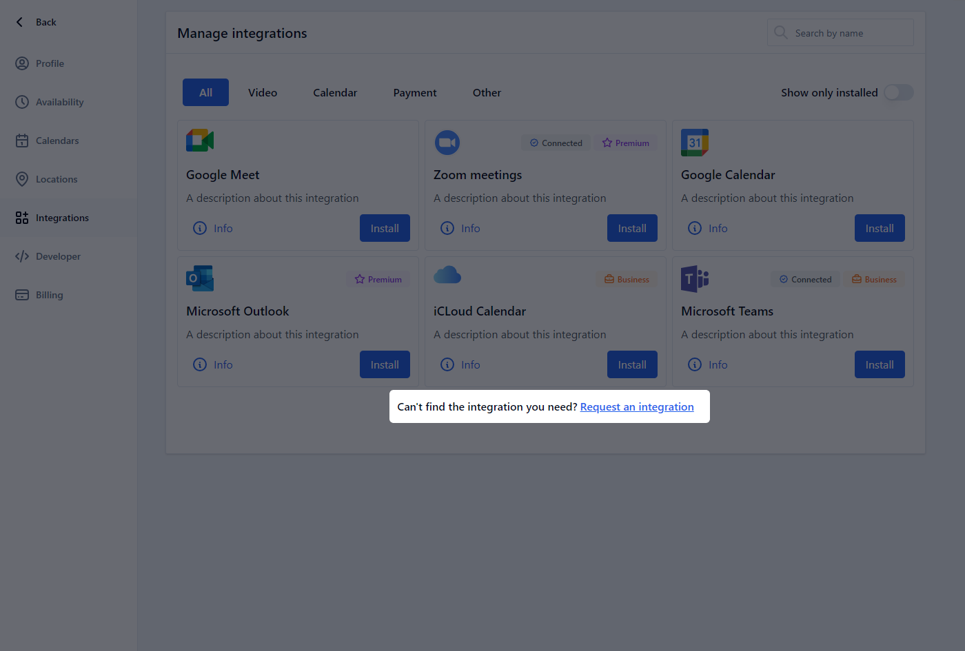 Caldasa Integration Request