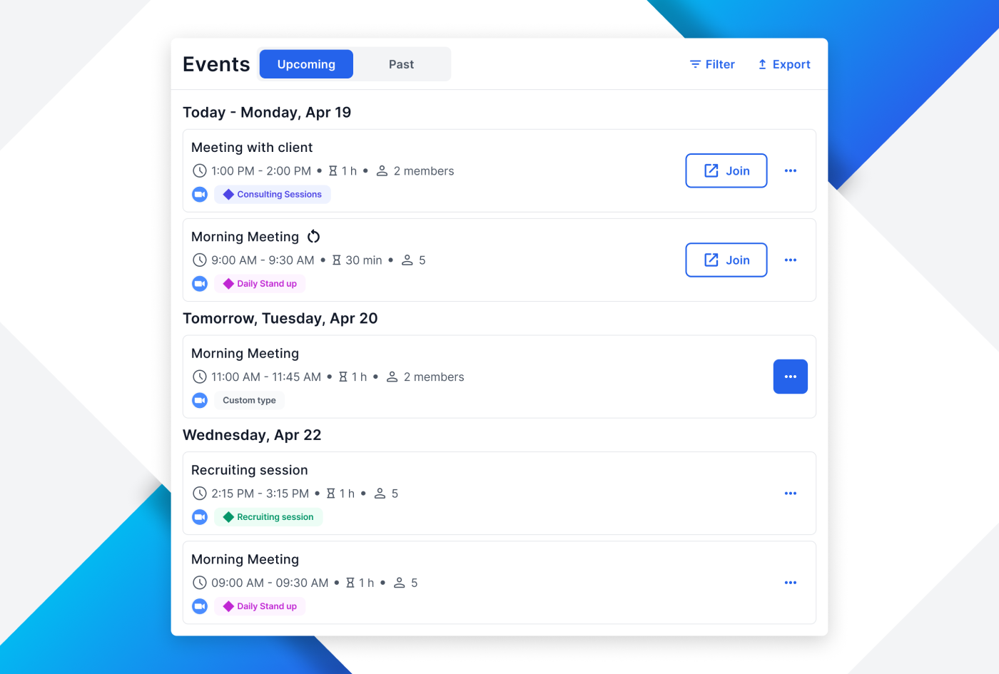 Caldasa Meeting Scheduling App